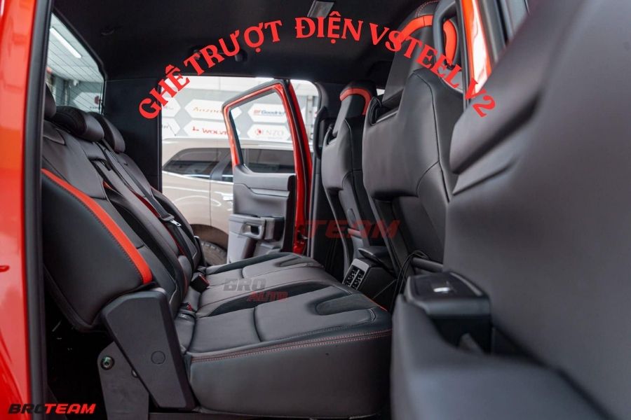 Ghế trượt điện băng sau xe bán tải Vsteel V2