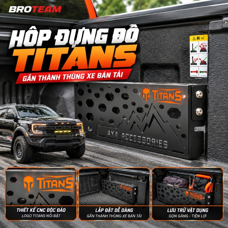 Hộp Đựng Đồ TITANS Gắn Thành Thùng Bán Tải