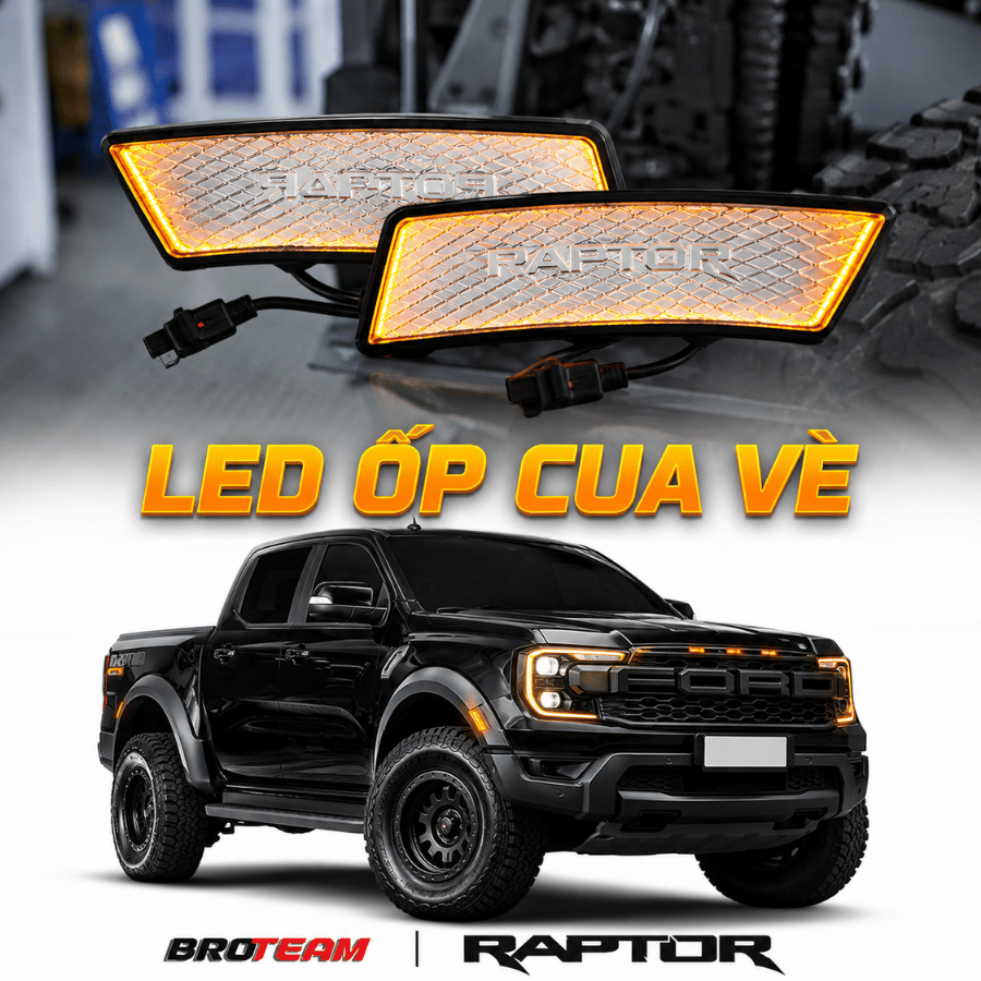 LED Ốp Cua Vè Bánh xe Ford Ranger Raptor