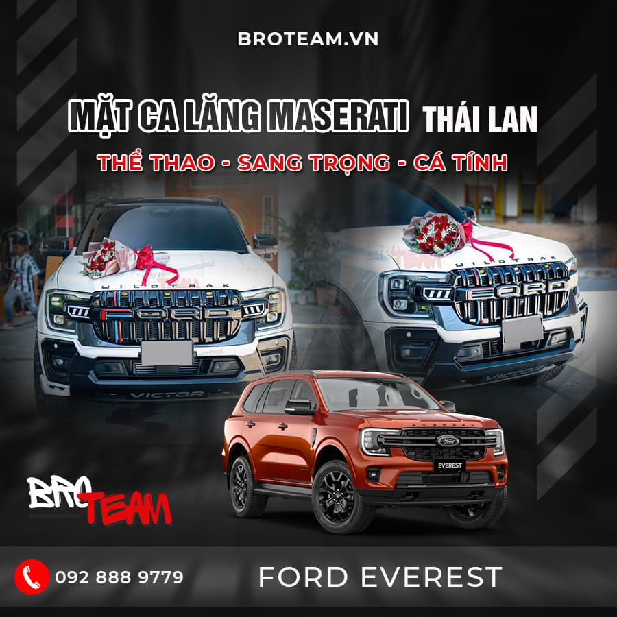 Mặt ca lăng Maserati Thái Lan cho Ford Everest