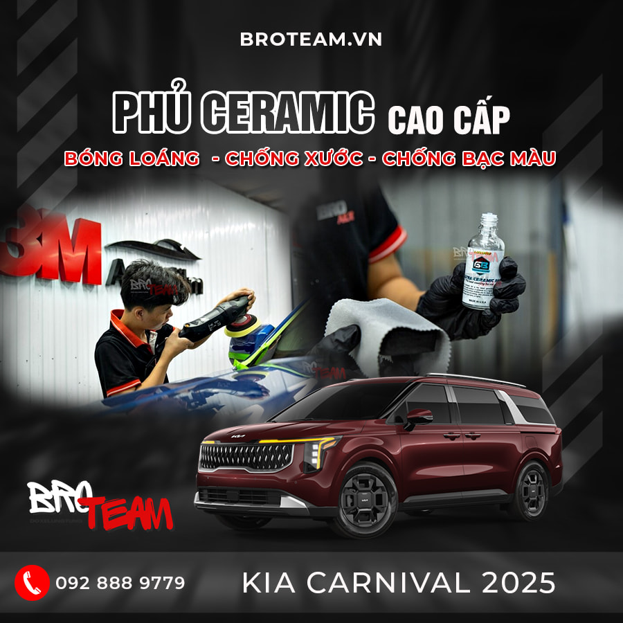 Phủ Ceramic Cho Xe Kia Carnival 2025