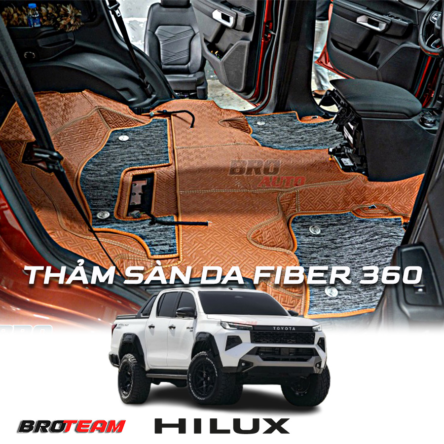 Thảm sàn da ô tô Fiber 360 cho Toyota Hilux