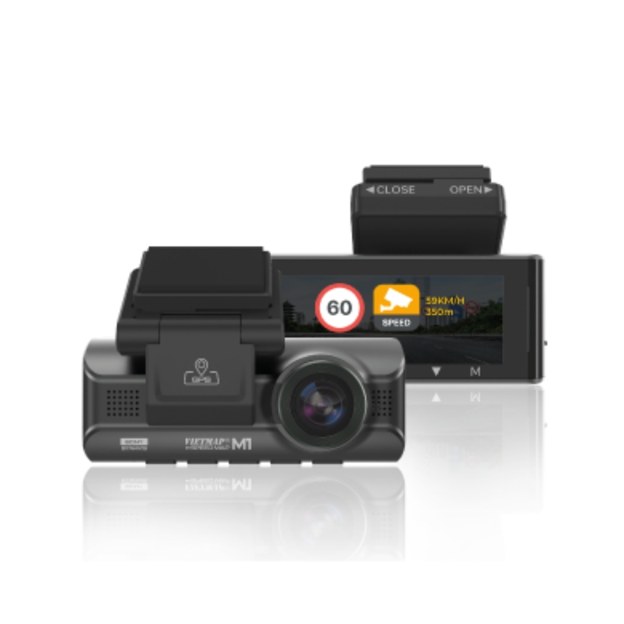 VF3 lắp Camera hành trình trước sau Vietmap Speedmap M1
