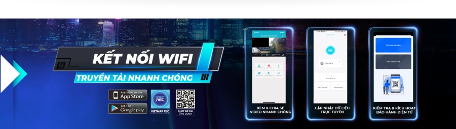 VF3 lắp Camera hành trình trước sau Vietmap Speedmap M1