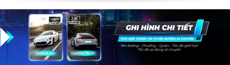 VF3 lắp Camera hành trình trước sau Vietmap Speedmap M1