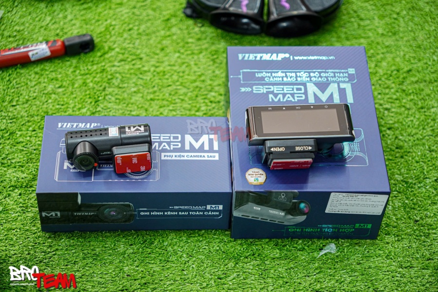 VF3 lắp Camera hành trình trước sau Vietmap Speedmap M1