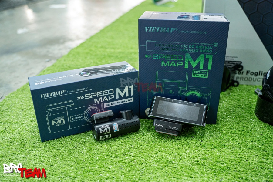 VF3 lắp Camera hành trình trước sau Vietmap Speedmap M1