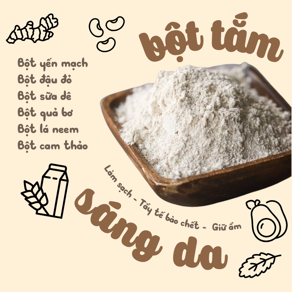 Bột Tắm Thảo Mộc Dưỡng Sáng Da