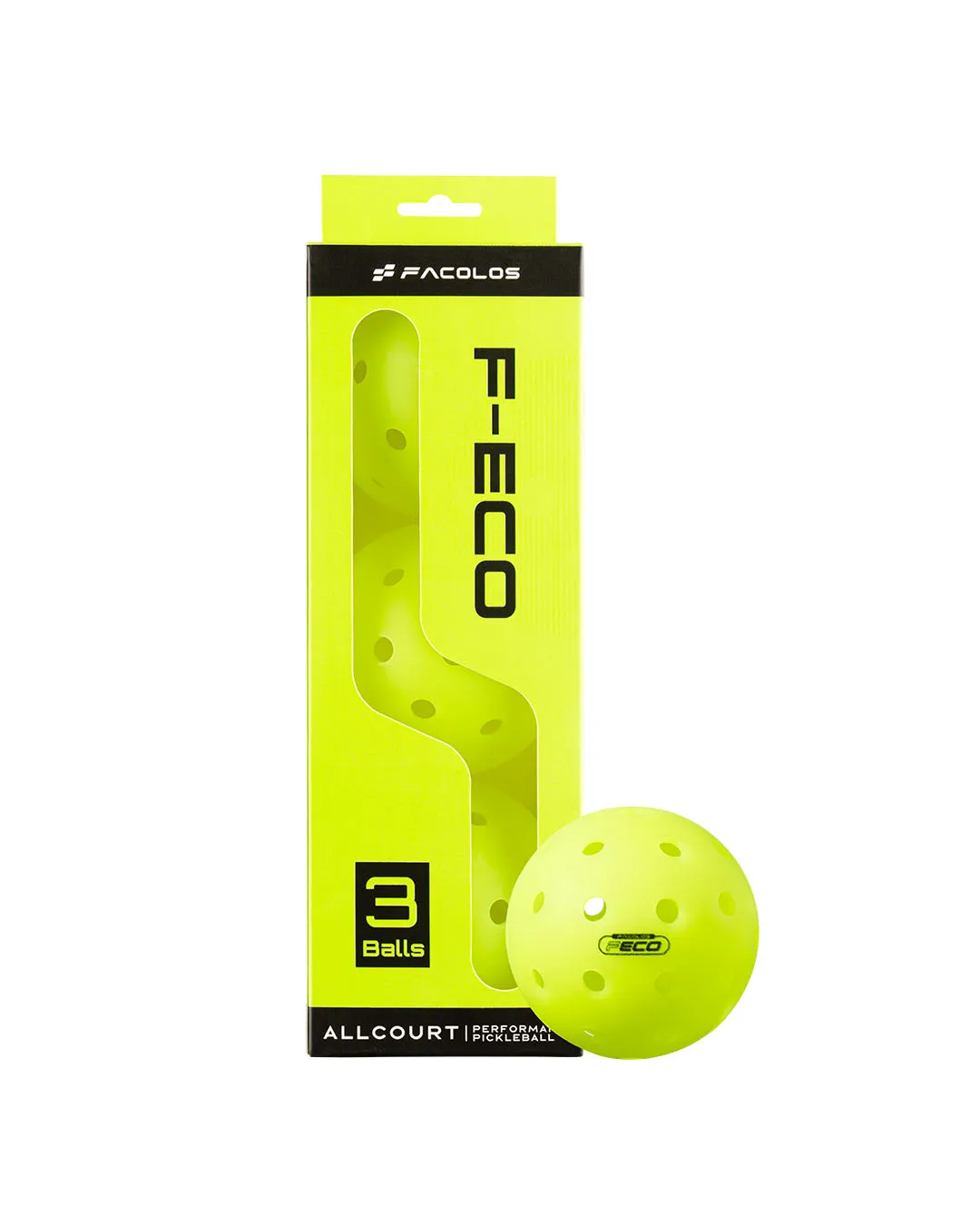 Bóng Pickleball Facolos F-Eco 48 lỗ (Hộp 3 quả)