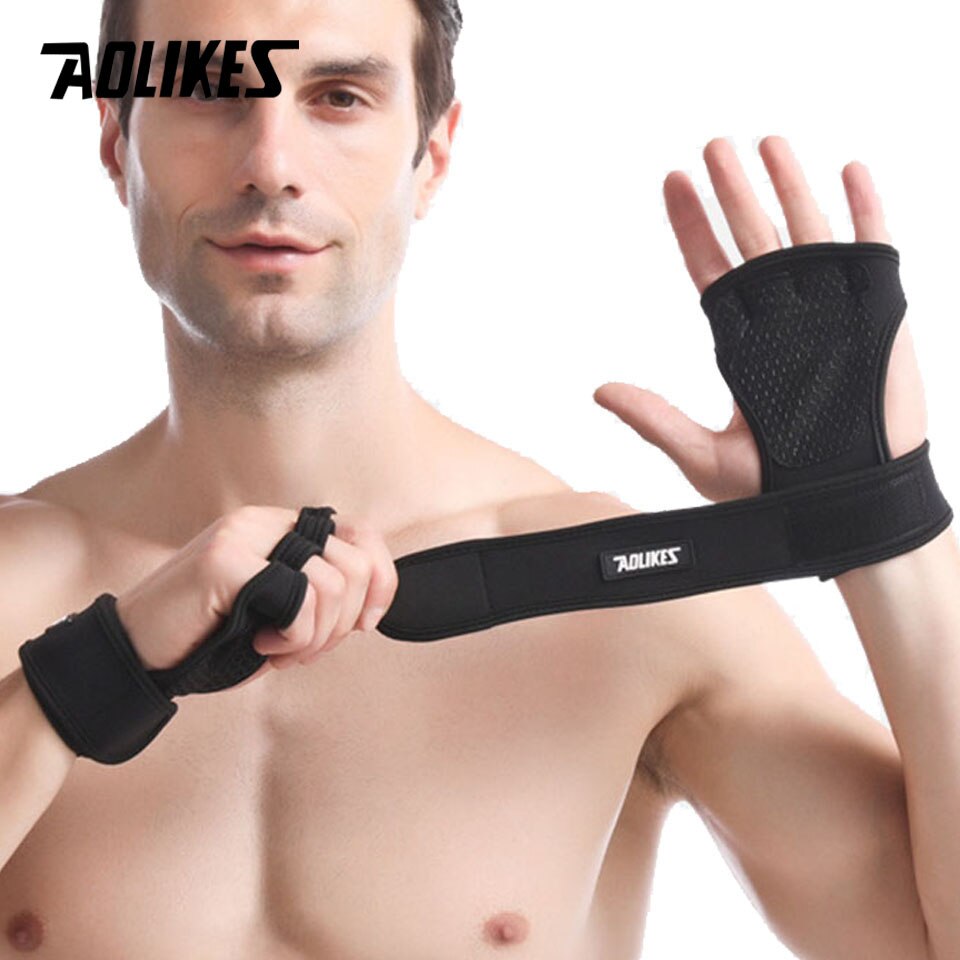 Găng Tay Nâng Tập Tạ Gym Có Quấn Aolikes 117