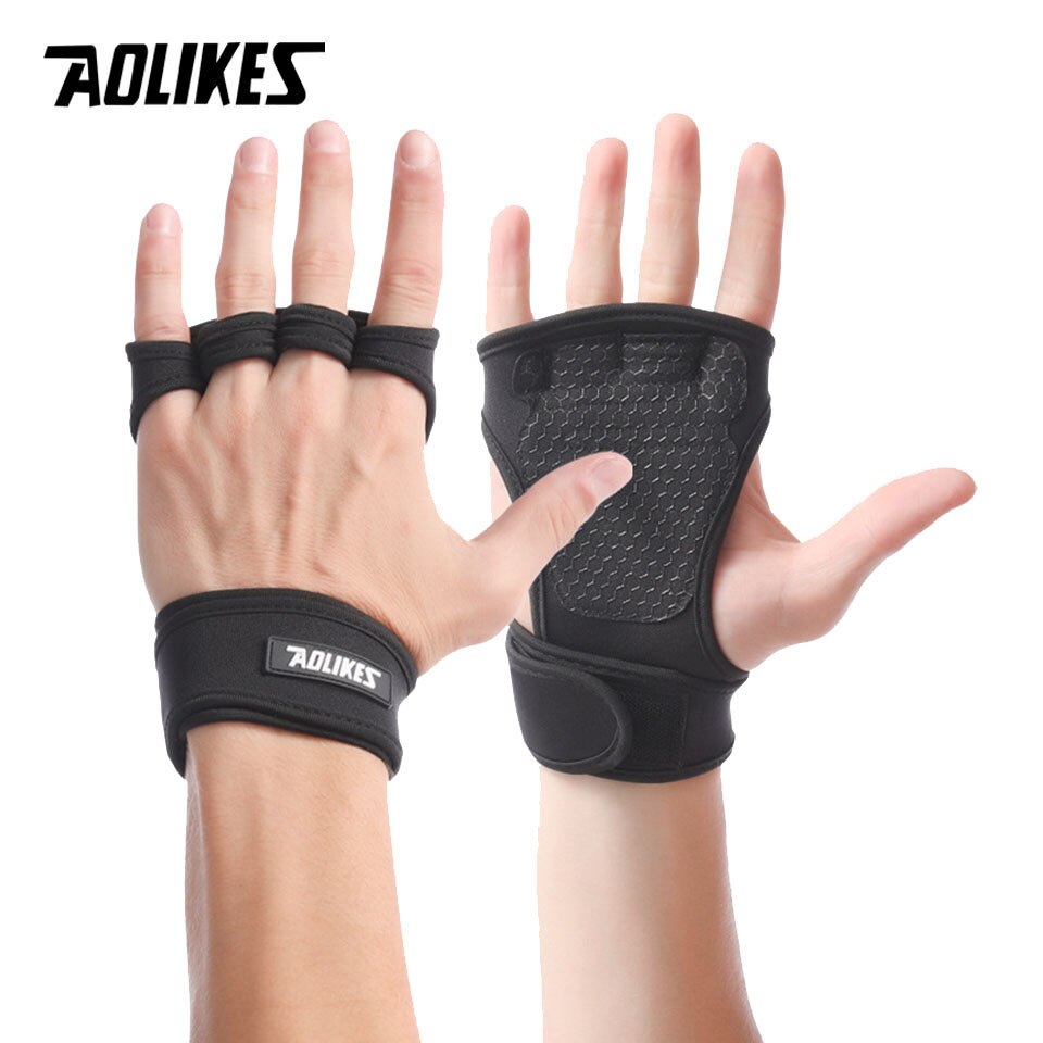 Găng Tay Nâng Tập Tạ Gym Có Quấn Aolikes 117