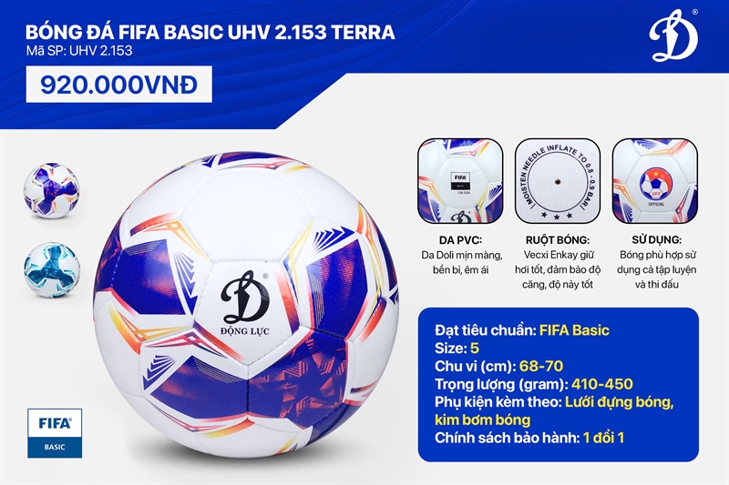 Quả bóng đá ĐỘNG LỰC UHV 2.153 TERRA số 5