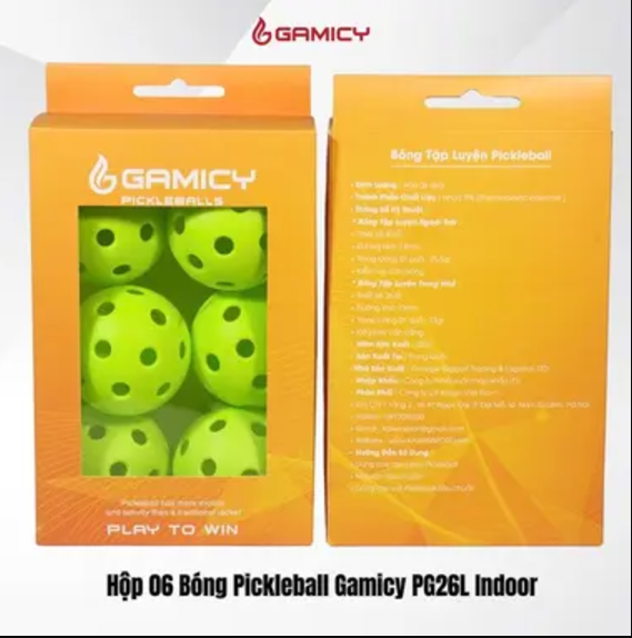 Bóng Pickleball Gamicy 26L Ngoài Trời (Hộp 6 quả)