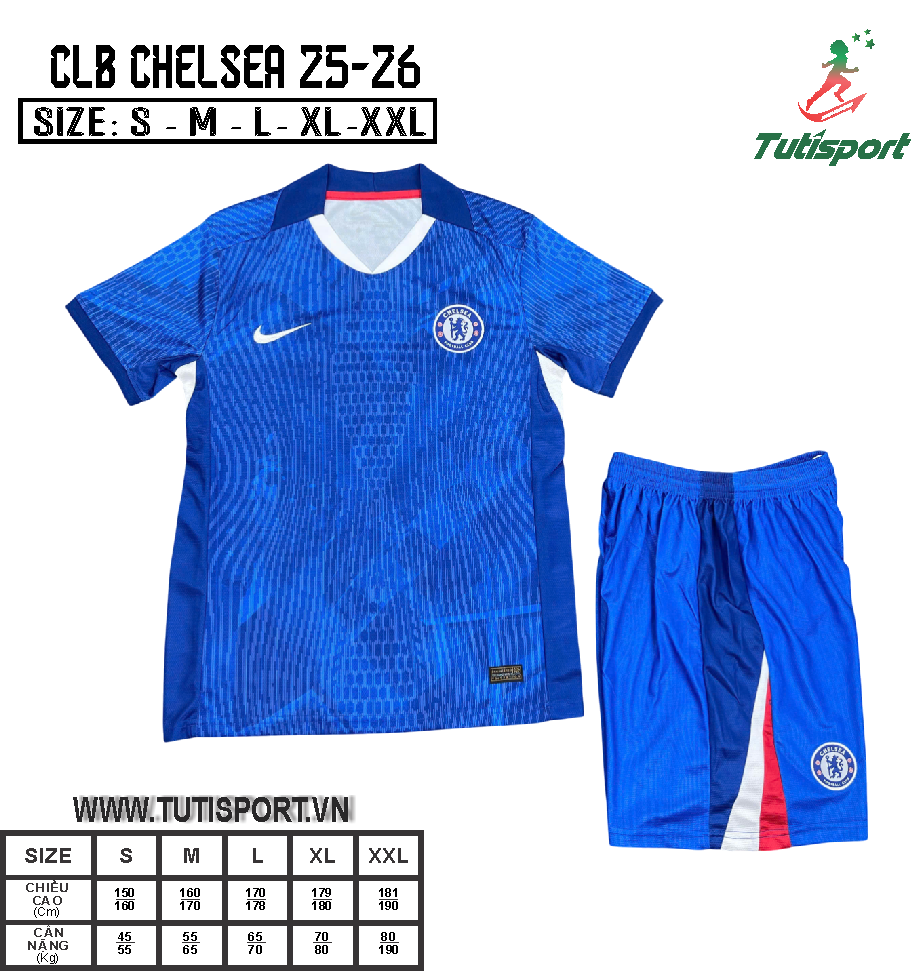 Quần Áo Bóng Đá Chelsea Xanh Mùa 25/26