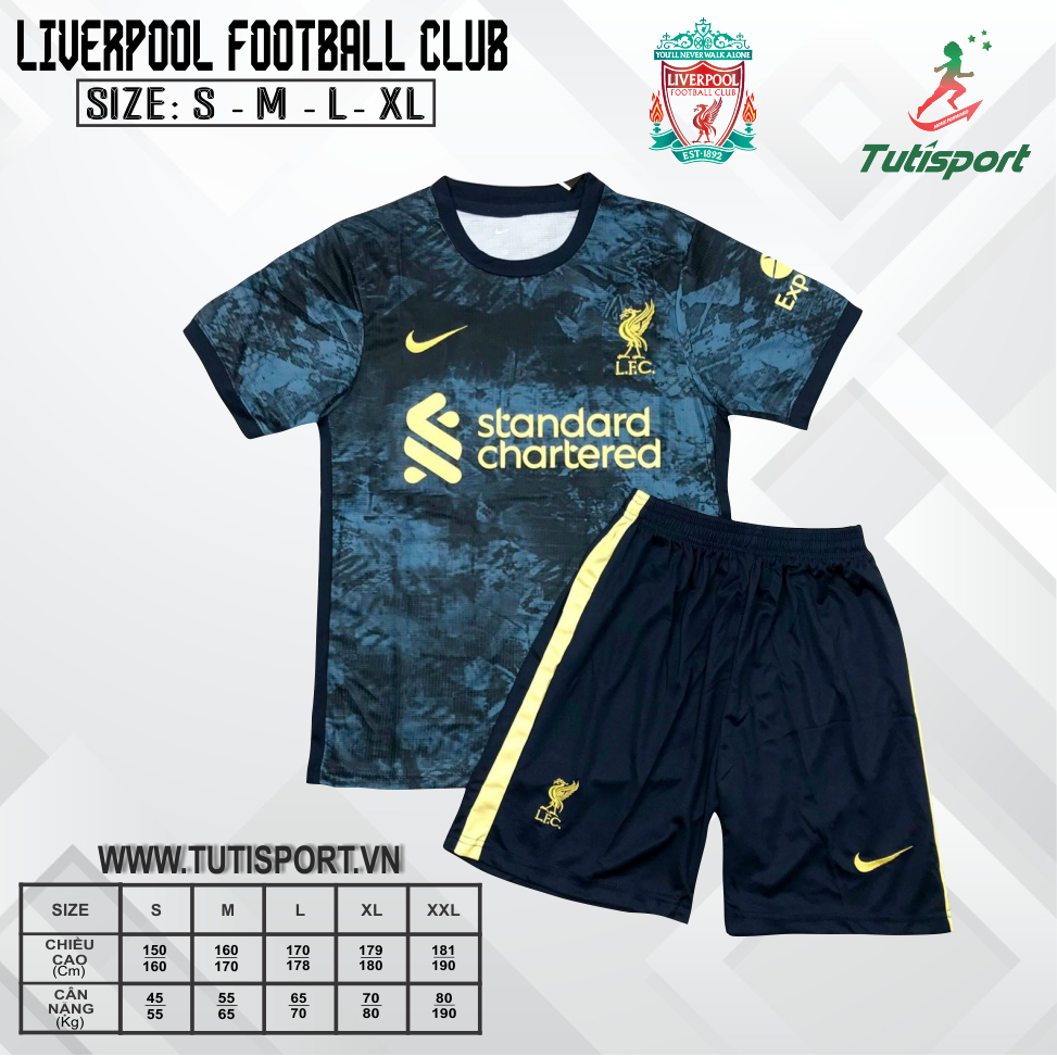 Áo Bóng Đá CLB Liverpool Xanh 2022-2023