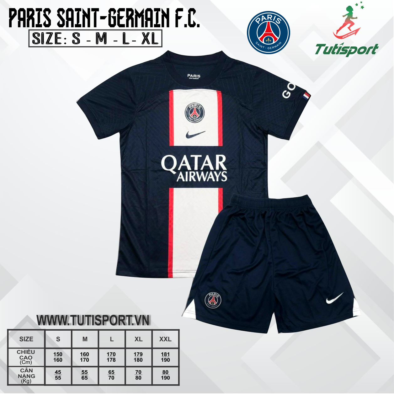 Áo Bóng Đá CLB Paris Saint Germain Tím Than 2022-2023