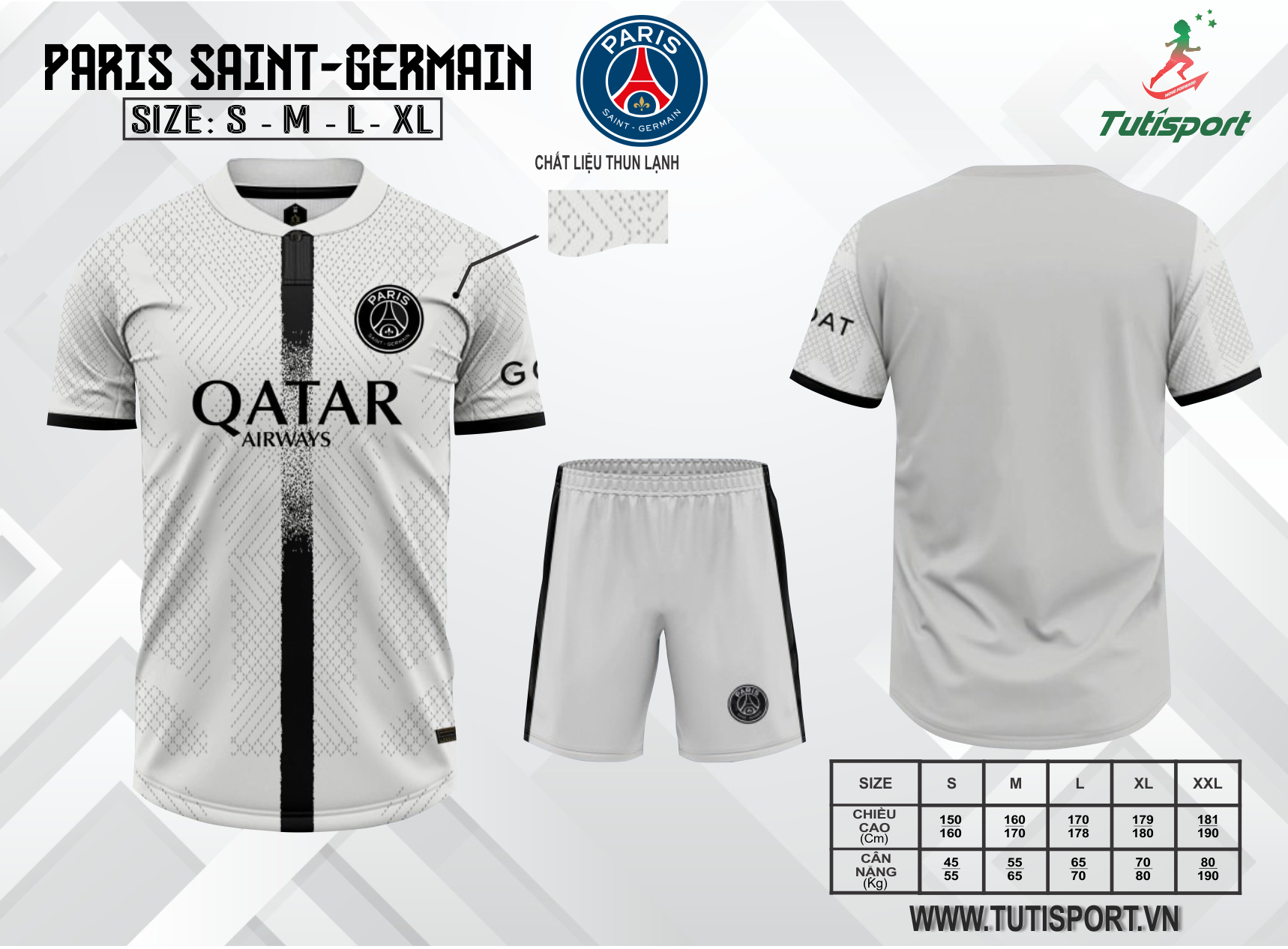 Áo Bóng Đá CLB Paris Saint Germain Xám 2022-2023