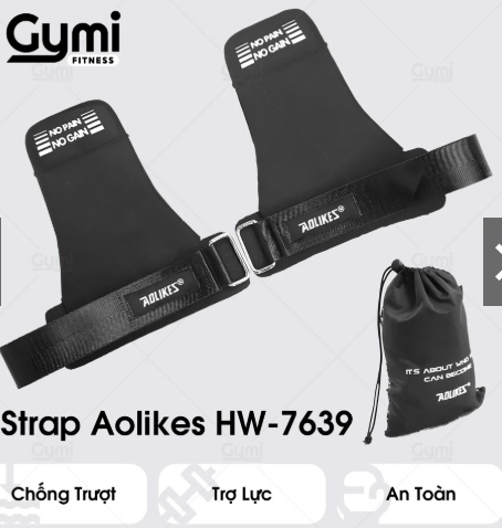 Găng Tay Tập Gym Lifting Strap Aolikes 7639