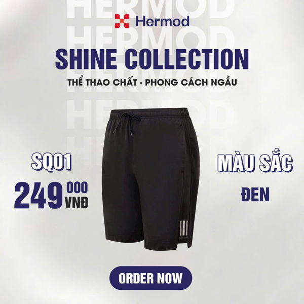 Quần thể thao HERMOD SQM01 Nam Đen