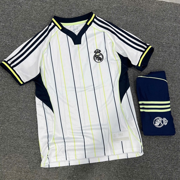 QA REAL MADRID TRẮNG SỌC XANH