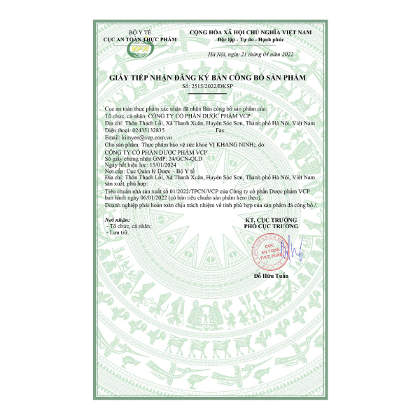 [COMBO 3 HỘP] TPBVSK VỊ KHANG NINH - Hỗ trợ giảm acid dịch vị, giúp bảo vệ niêm mạc dạ dày - Hỗ trợ giảm nguy cơ viêm loét dạ dày tá tràng - Hộp 30 viê