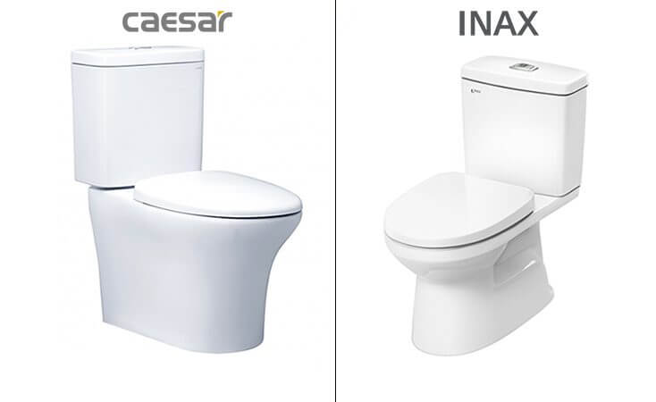 So sánh giữa bồn cầu Inax và bồn cầu Caesar