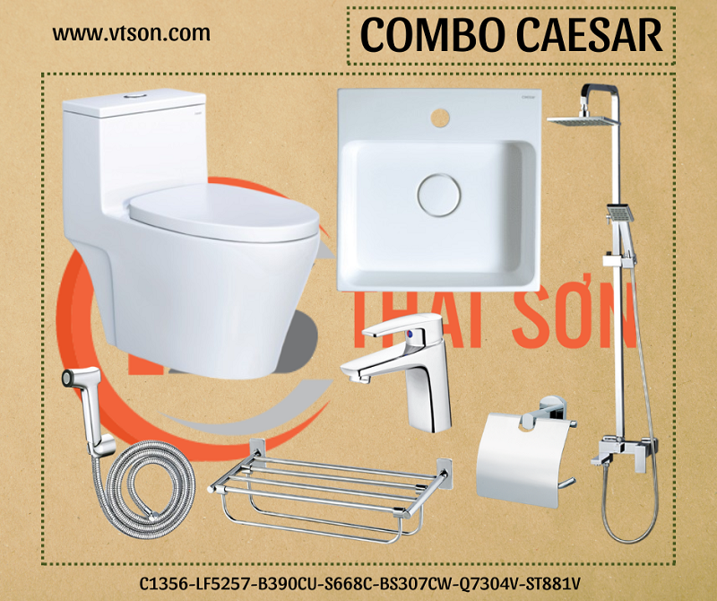 Combo Thiết Bị Vệ Sinh Caesar: Giải Pháp Toàn Diện Cho Phòng Tắm Hiện Đại