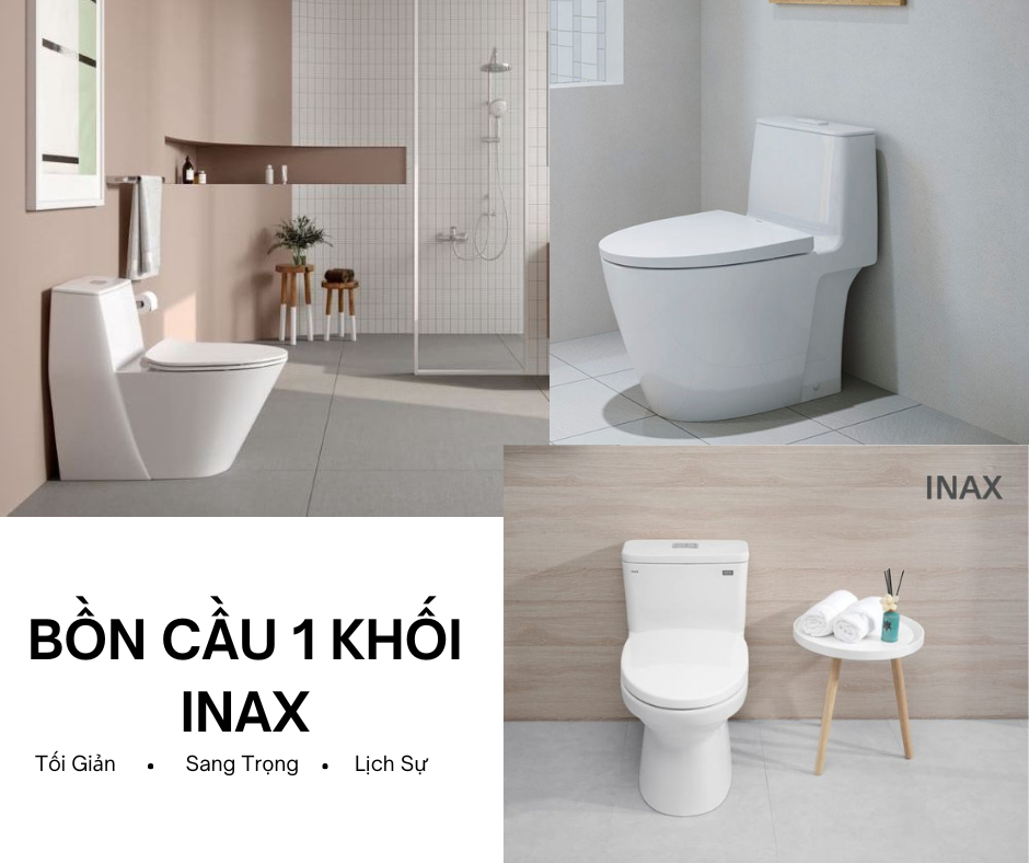 Những mẫu bồn cầu 1 khối Inax bán chạy tại kho Thái Sơn