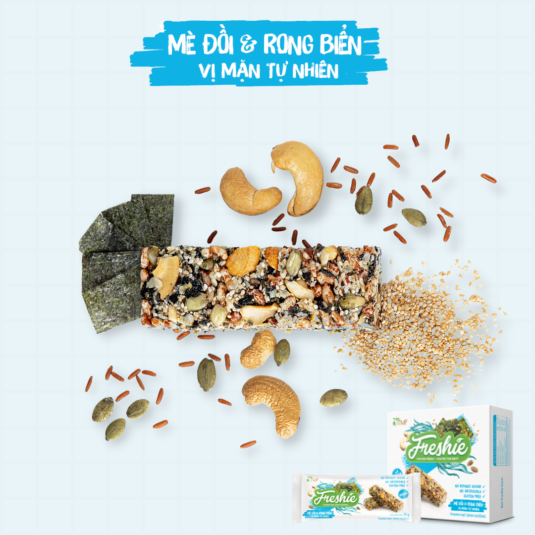 THANH HẠT DINH DƯỠNG FRESHIE - MÈ ĐỒI & RONG BIỂN