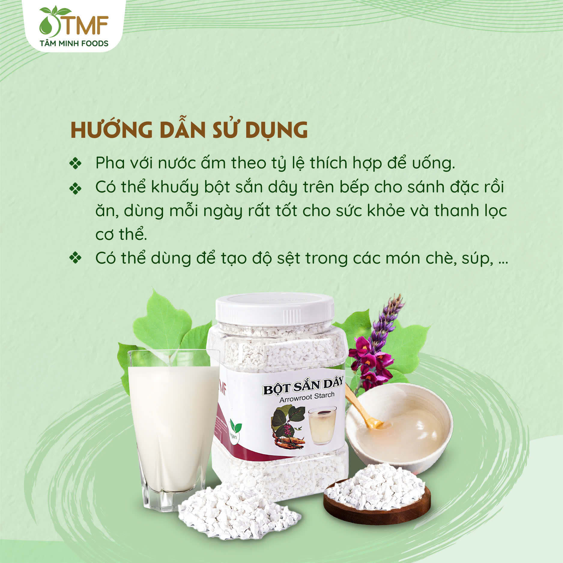 BỘT SẮN DÂY NGUYÊN CHẤT 500G
