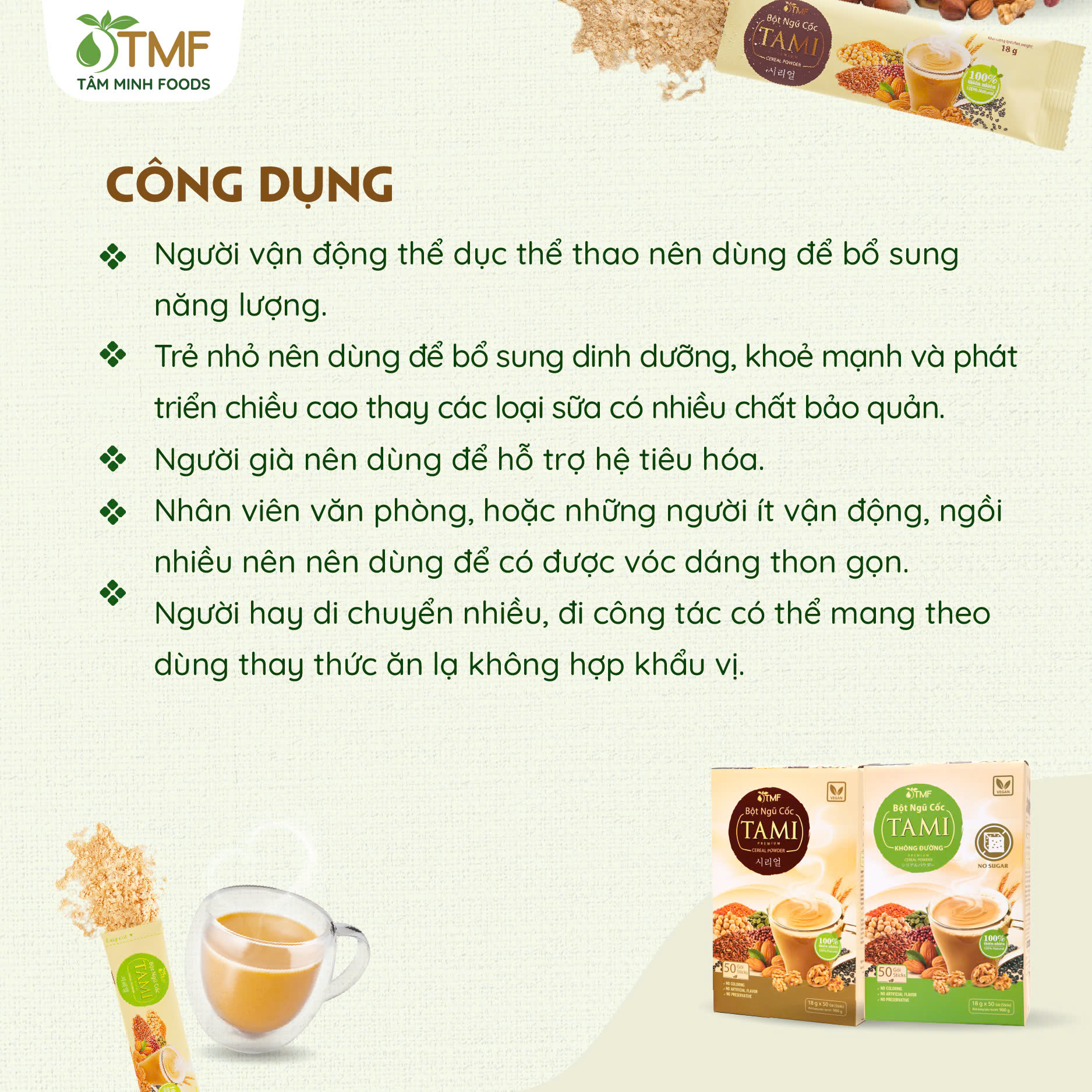 BỘT NGŨ CỐC TAMI 126G