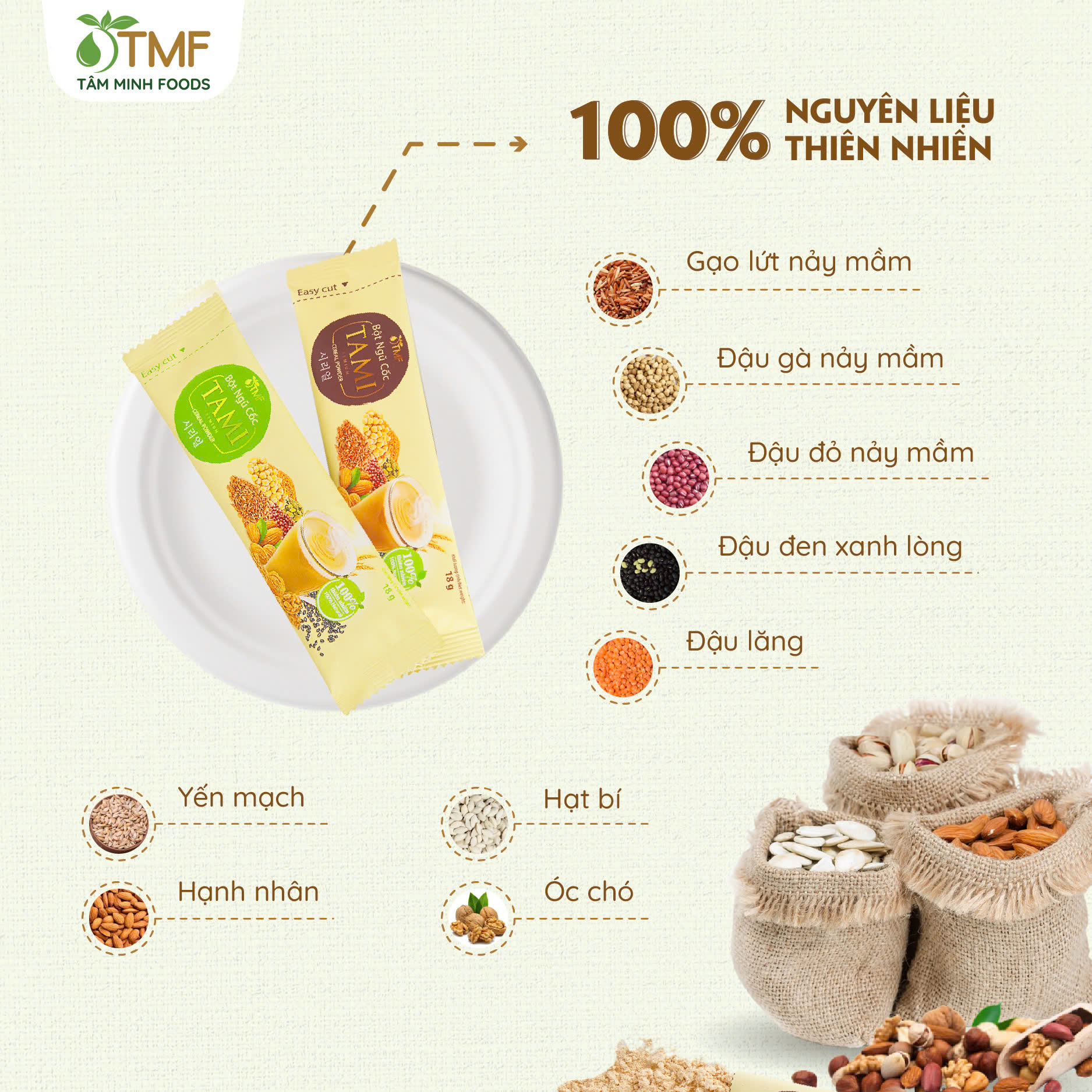 BỘT NGŨ CỐC TAMI 126G