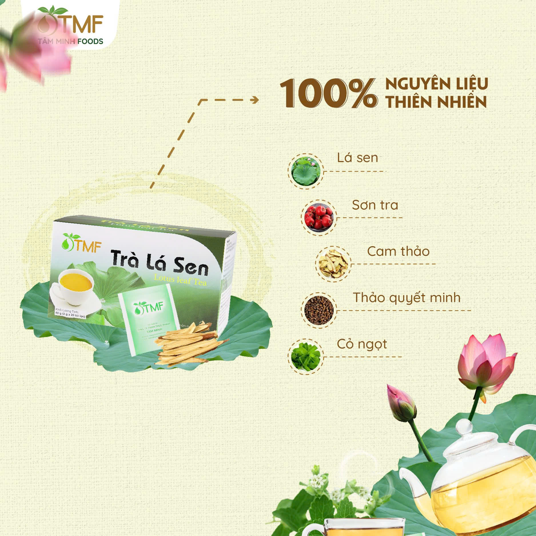 THÙNG 50 HỘP TRÀ LÁ SEN