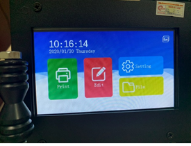 màn hình giao diện MÁY IN CẦM TAY MX3