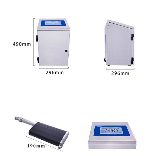kích thước Máy in phun công nghiệp D100