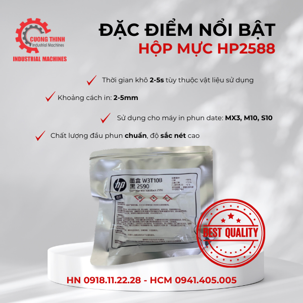 đặc điểm Mực in sử dụng cho máy in date cầm tay mã HP2590
