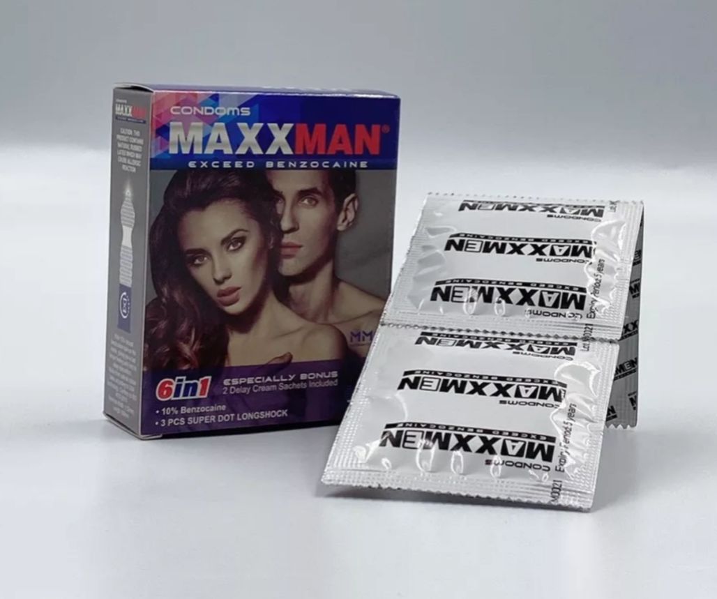 Bao cao su MAXXMAN 6in1 - Kéo dài quan hệ - Hộp 3 cái