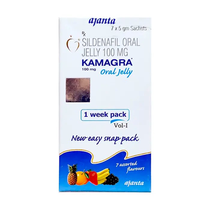 THUỐC KAMAGRA ORAL JELLY 100MG VOL 1, HỘP 7 GÓI