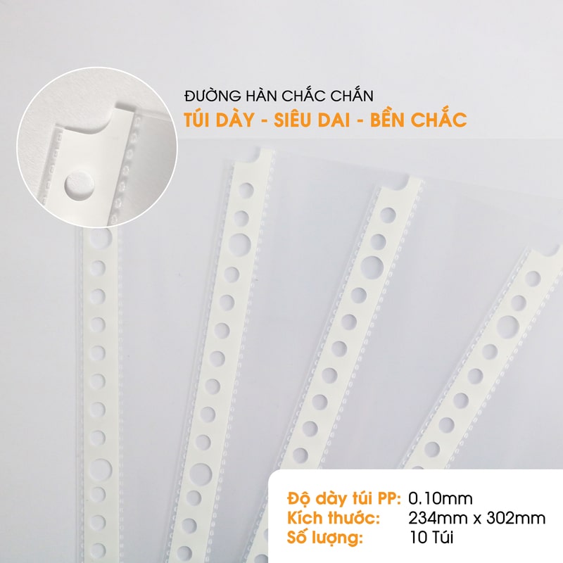 Bìa Lỗ (Túi Sơ Mi Lỗ) Siêu Dày PA010