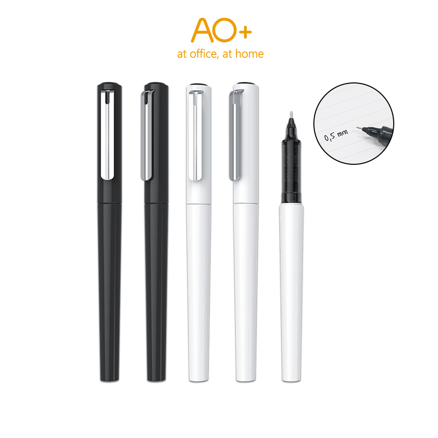 Bút Gel AO+ Mực Đen Có Nắp Cài BG102