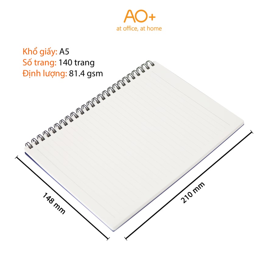 Sổ Tay A5 Bìa Nhựa Gáy Lò Xo AN675