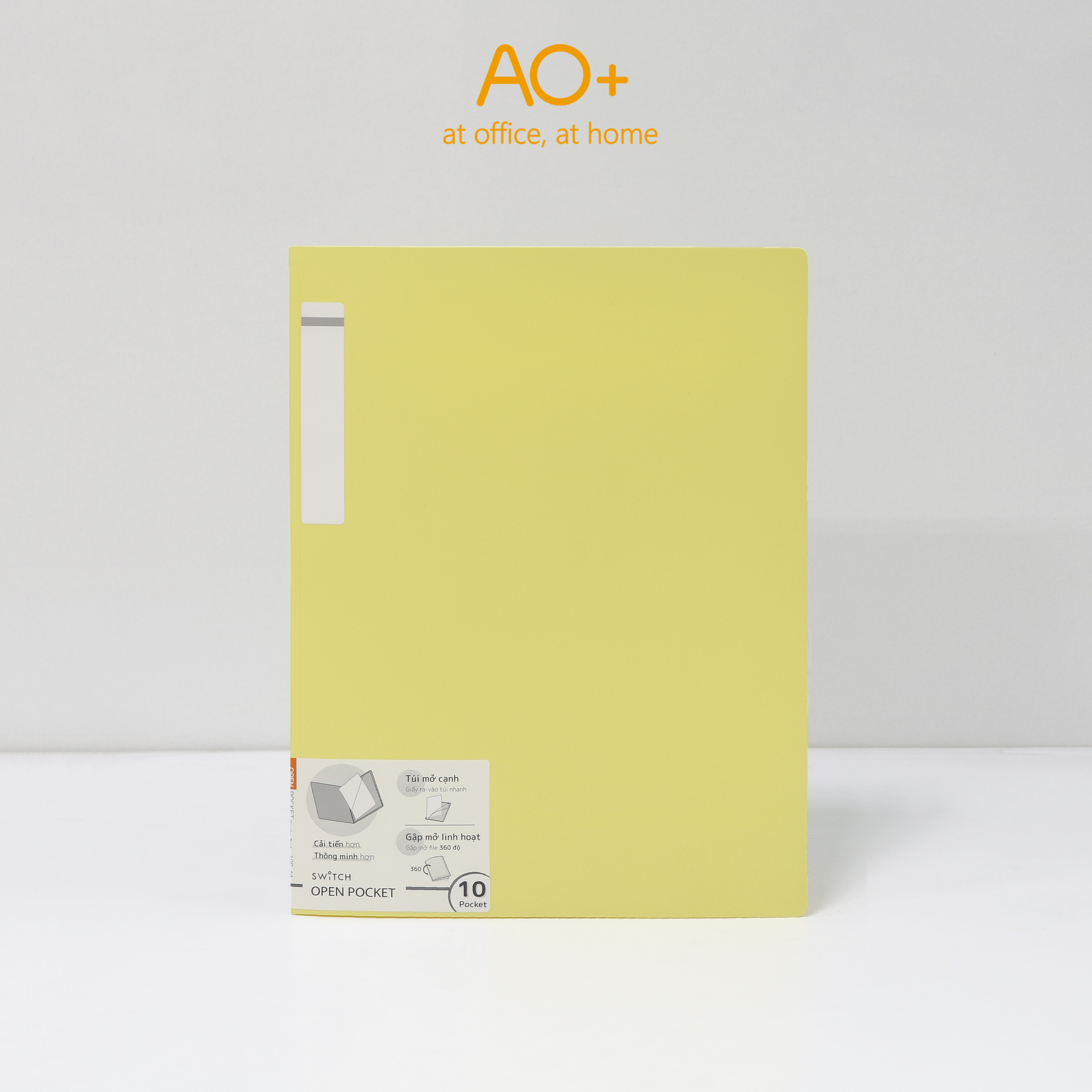 File bìa nhựa đựng hồ sơ AO+ trong suốt có 8 ngăn lưu tài liệu A4 theo ngăn vát dễ dàng sử dụng màu ON WD601