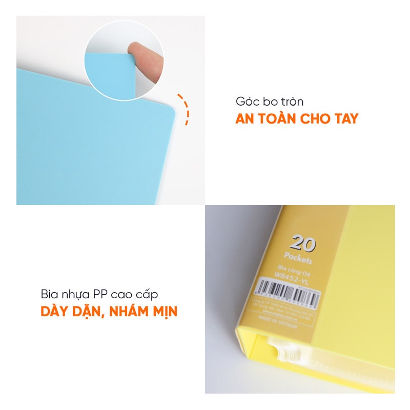 Bìa Còng Switch ON Kèm Phân Trang, Túi Sơ Mi Lỗ