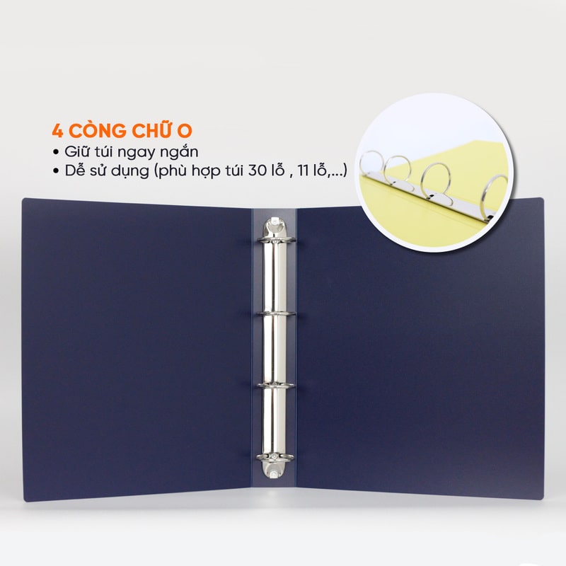 Bìa Còng Switch ON Kèm Phân Trang, Túi Sơ Mi Lỗ