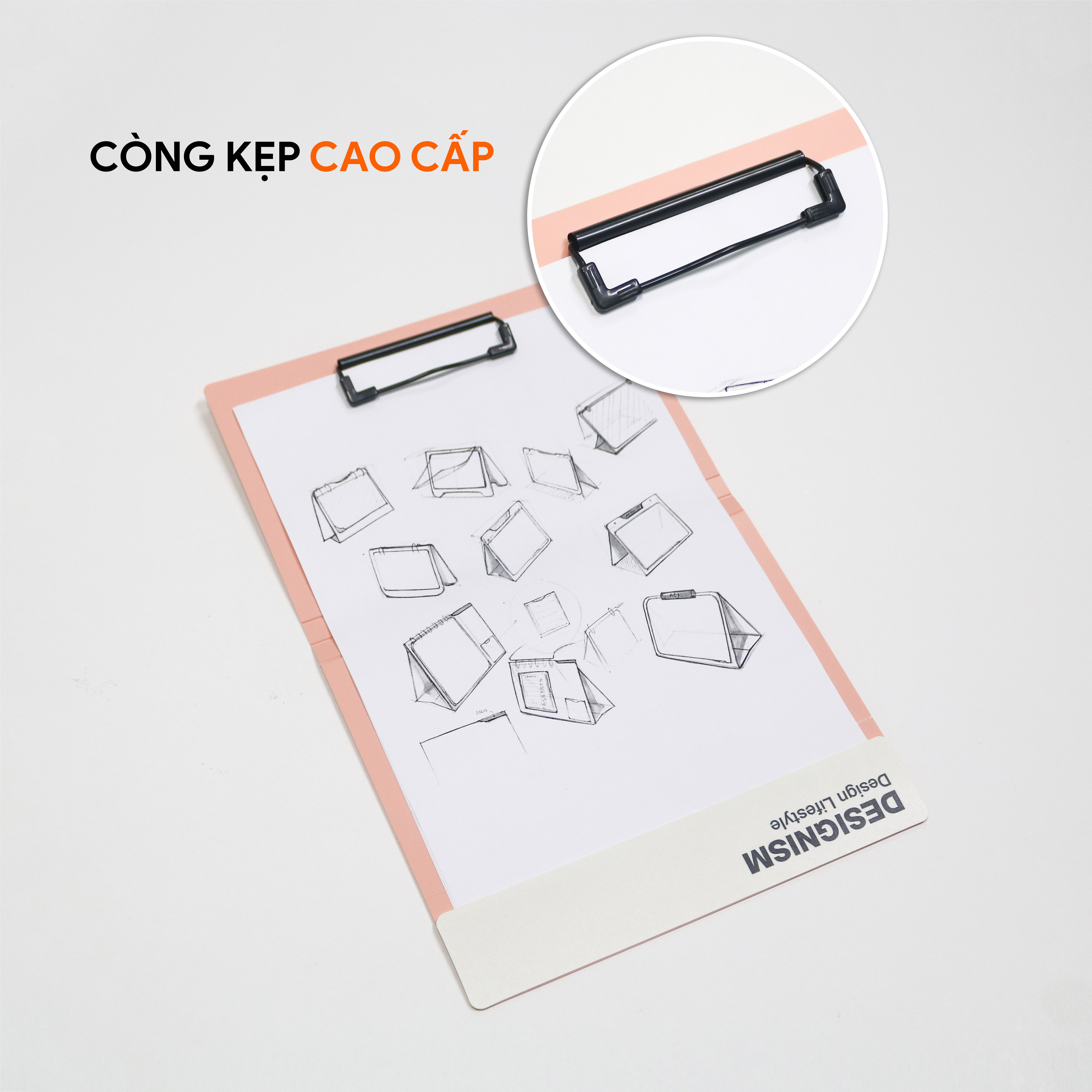 Bìa kẹp trình ký Designism gấp gọn kẹp tài liệu AO+ DB684