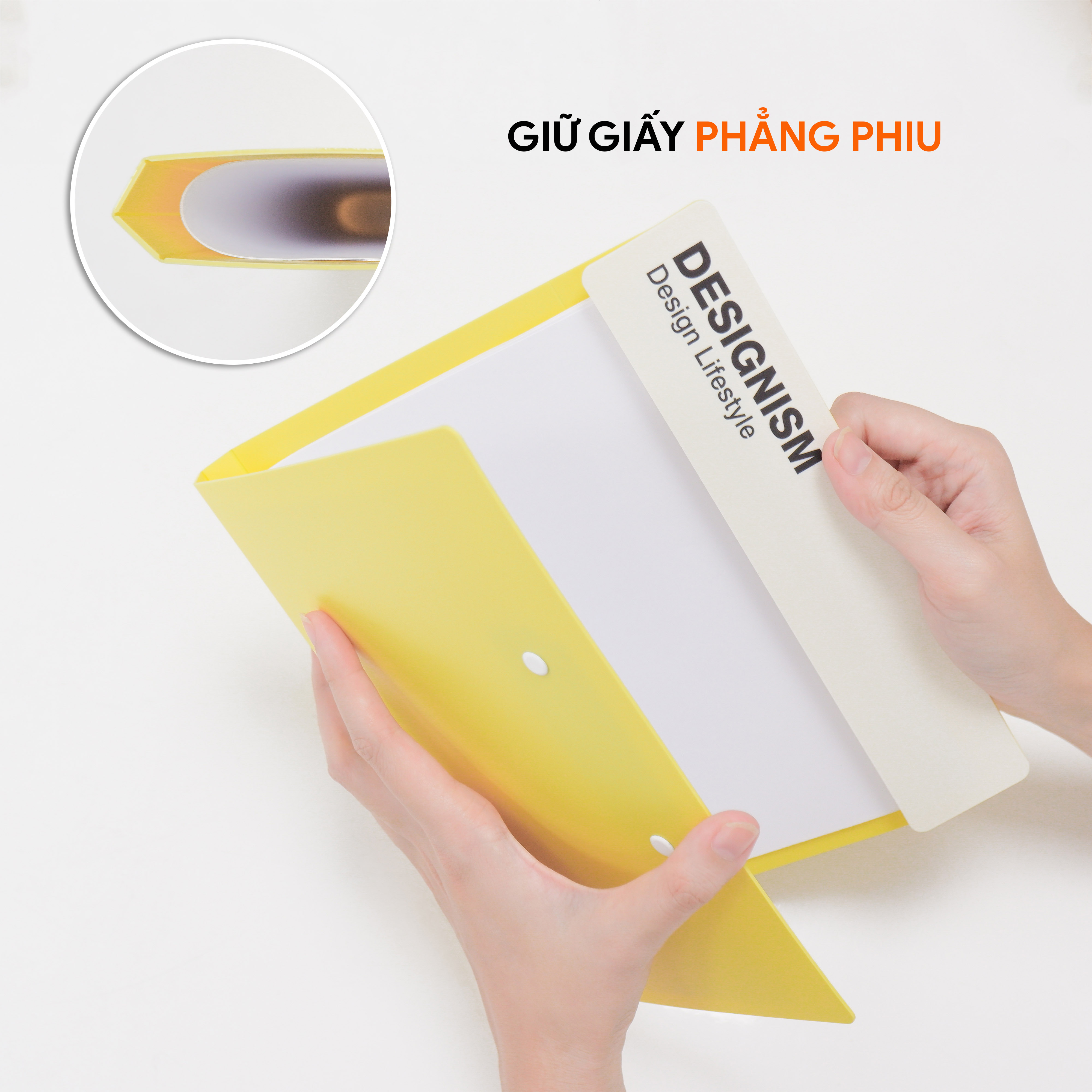 Bìa kẹp trình ký Designism gấp gọn kẹp tài liệu AO+ DB684