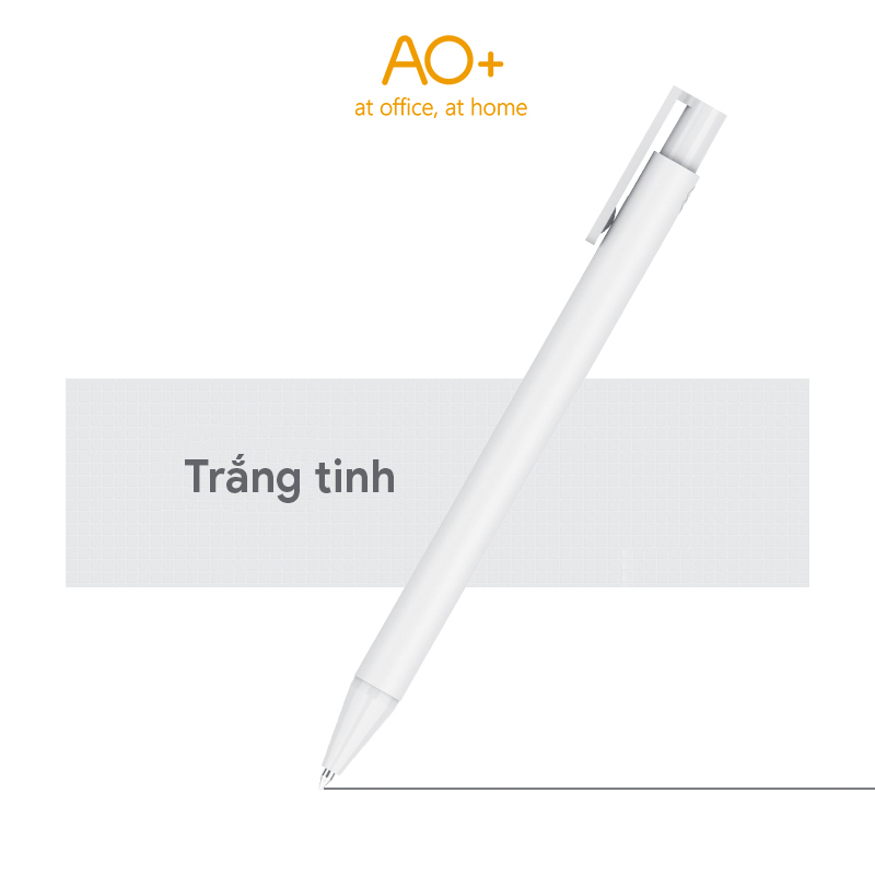 Bút Bi Gel Bấm AO+ Mực Đen BG101