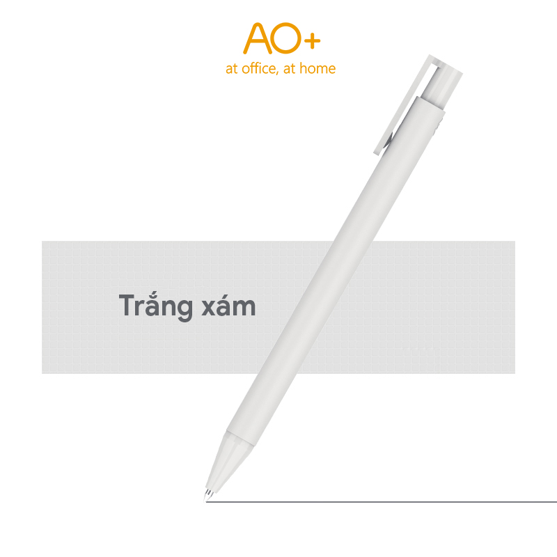 Bút Bi Gel Bấm AO+ Mực Đen BG101