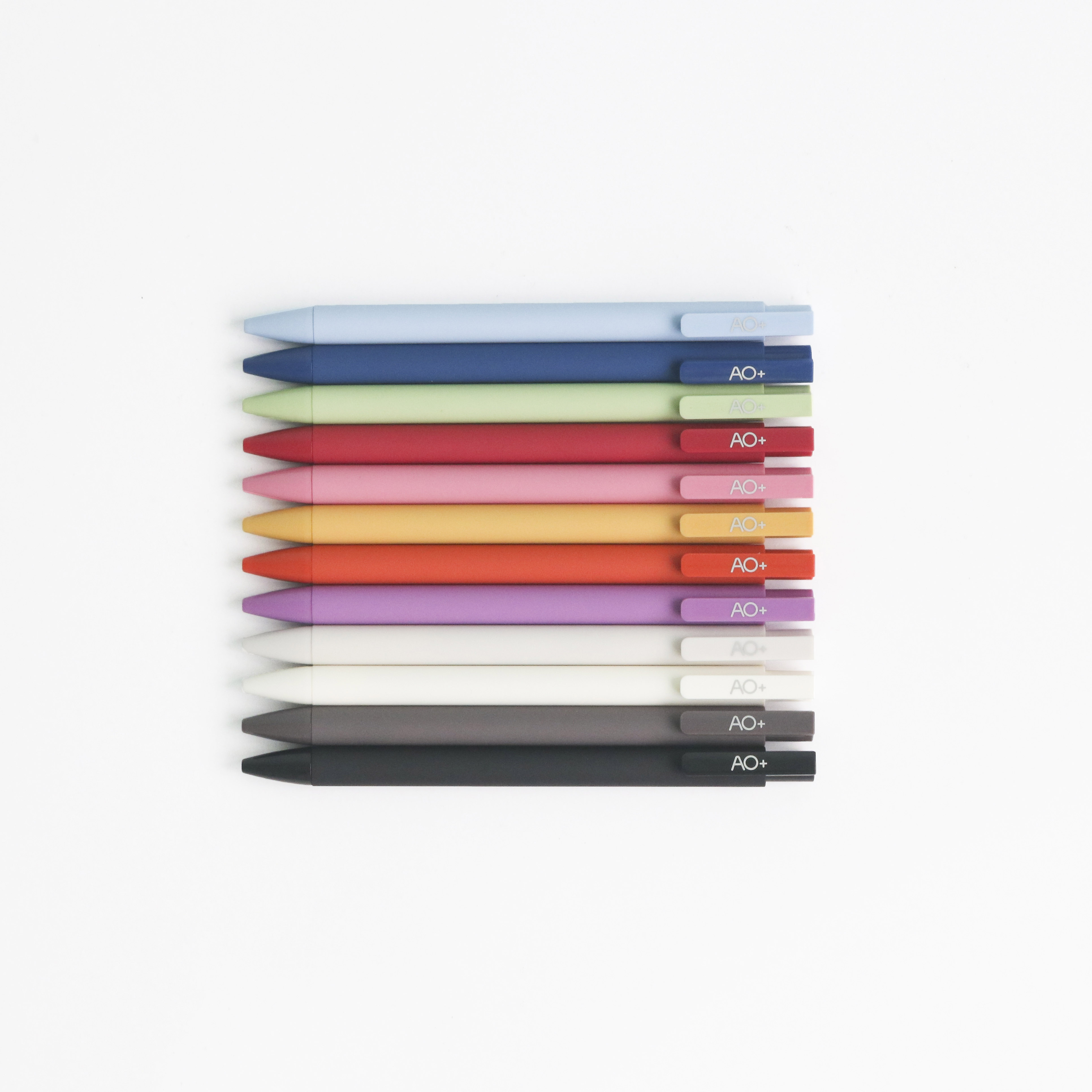 Bút Bi Gel Bấm AO+ Mực Đen BG101