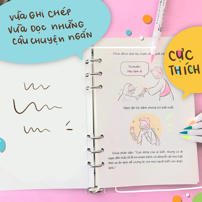 Sổ Truyện Kinh Thánh In Màu Giấy Vẽ Cao Cấp của DORIS Ong